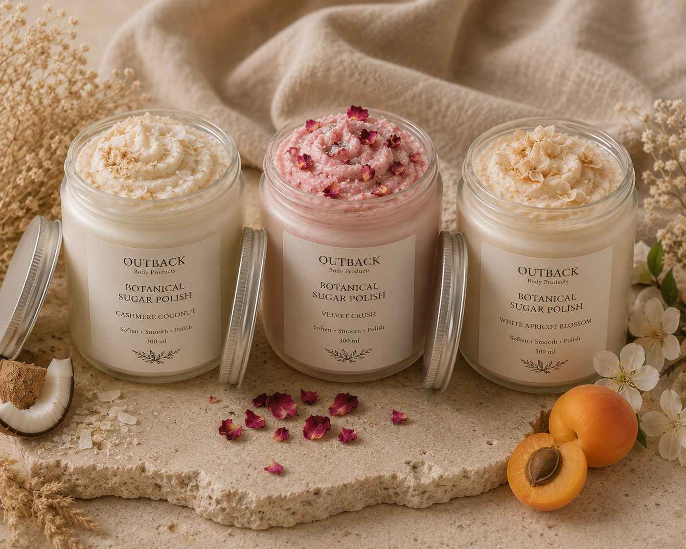 Handmade sugar polish by Outback Body Products