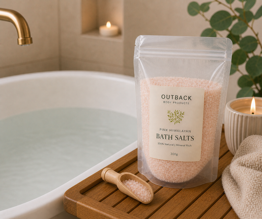 Handmade bath salts by Outback Body Products