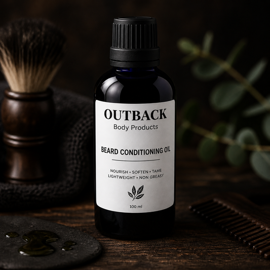 Handcrafted beard oil by Outback Body Products