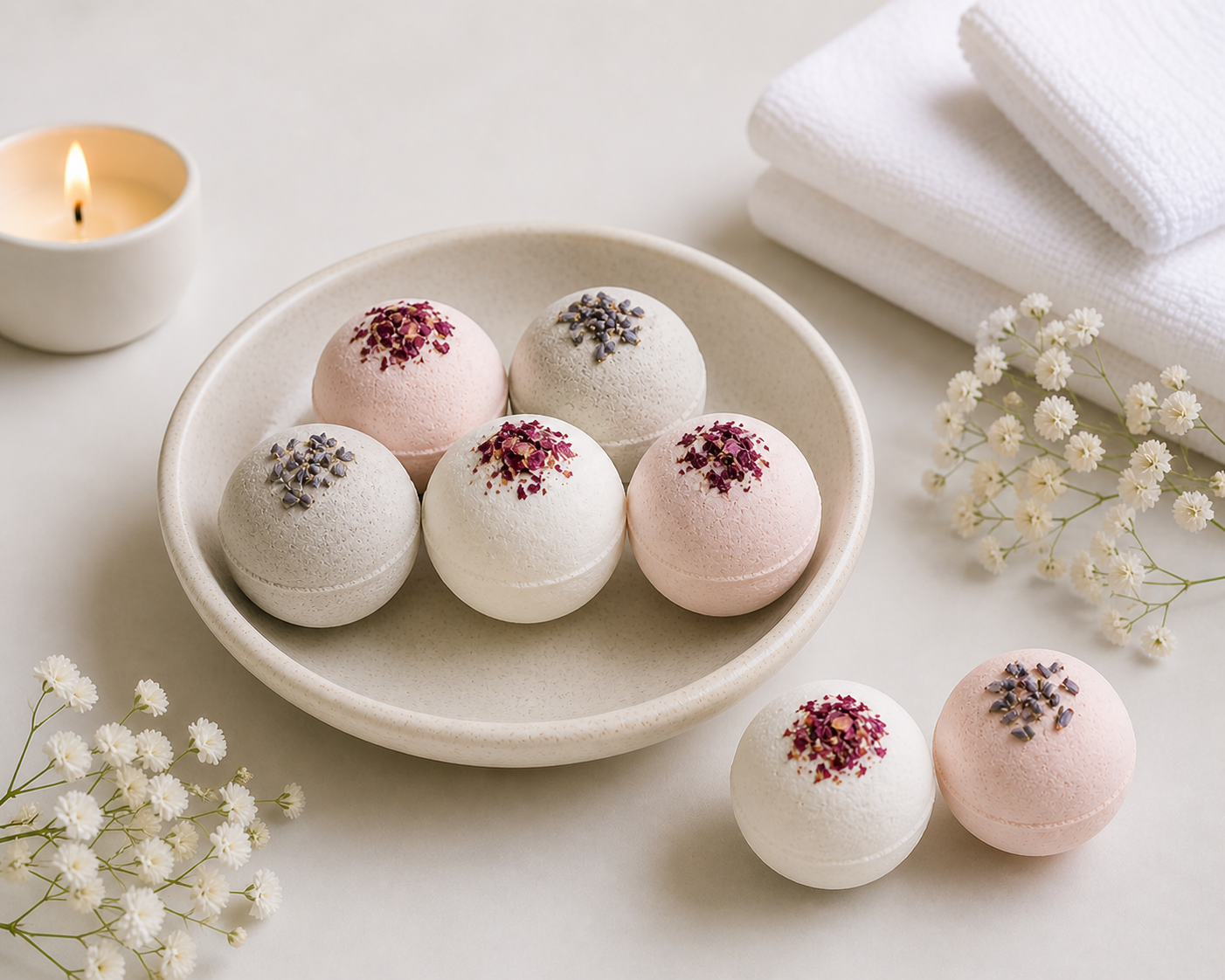 Handmade bath bomb by Outback Body Products