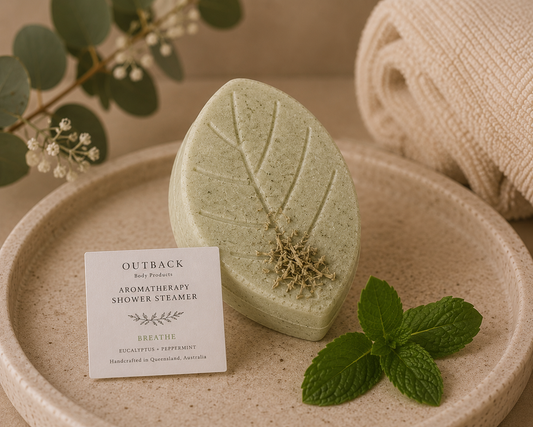 Handmade shower steamers by Outback Body Products