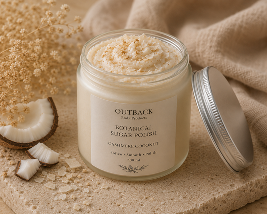 Handmade sugar polish by Outback Body Products