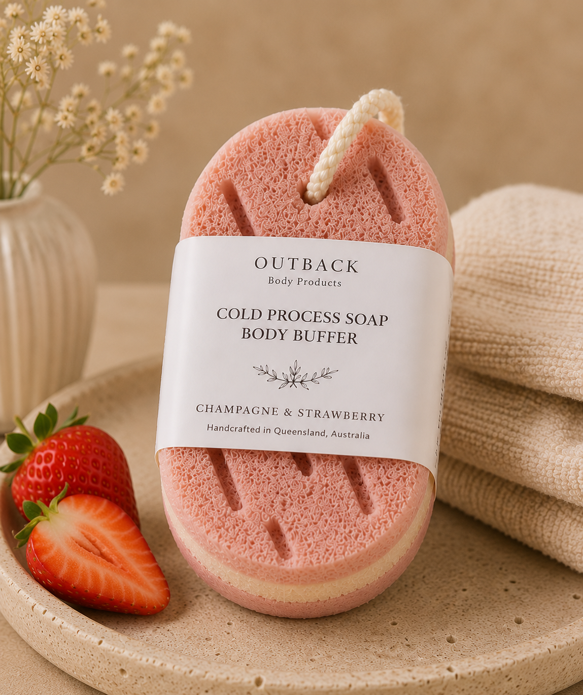 Soap-infused sponge by Outback Body Products