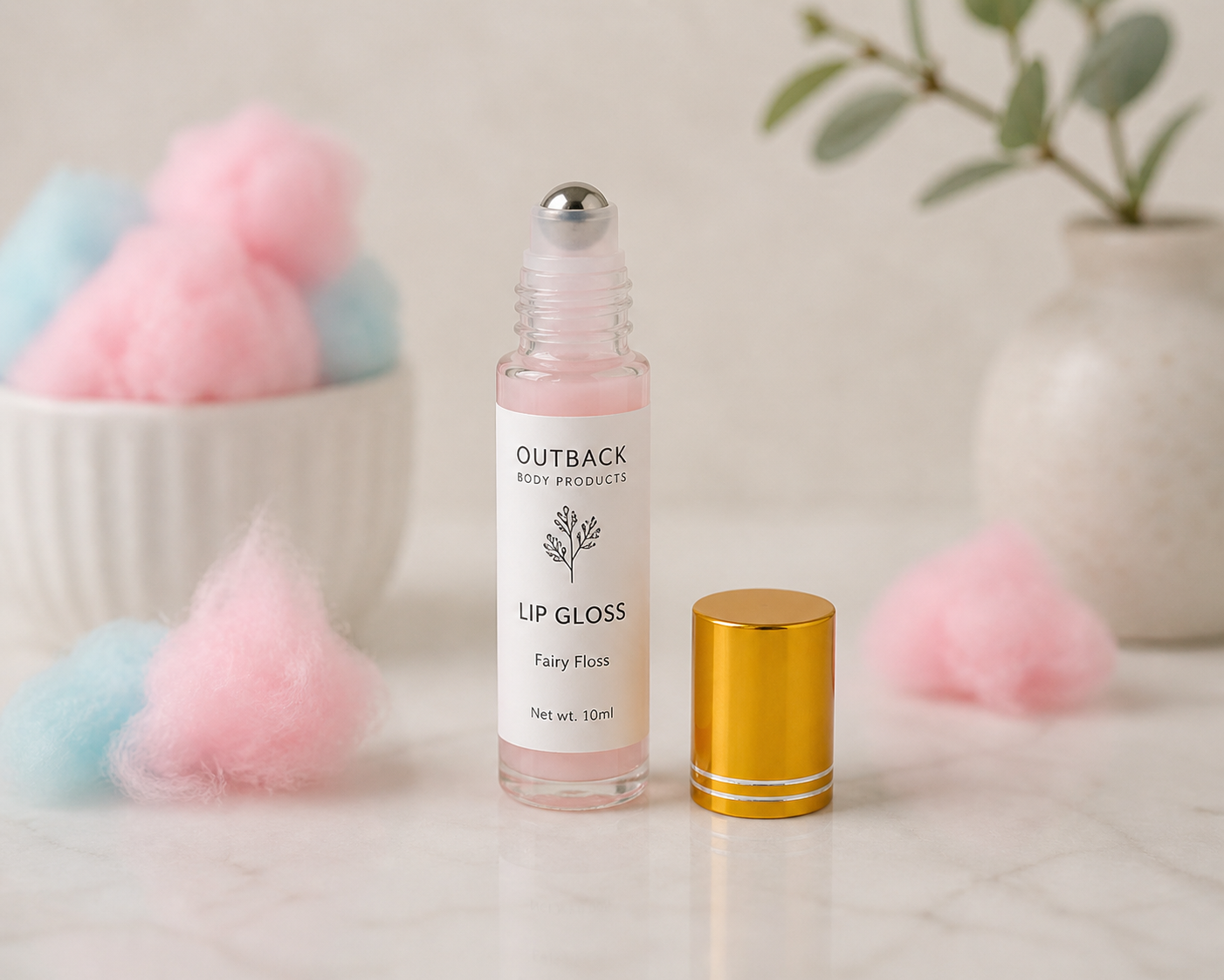 Handcrafted lip gloss by Outback Body Products