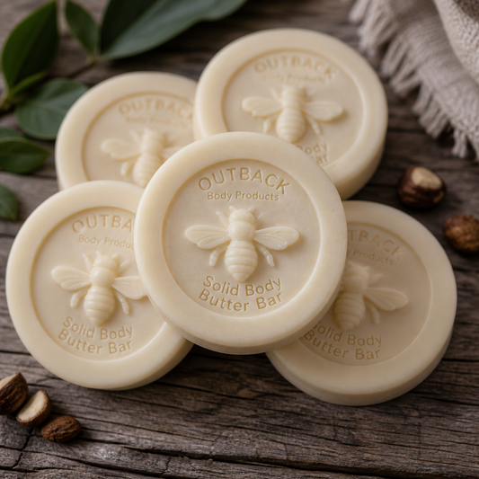 Handcrafted solid body butter by Outback Body Products
