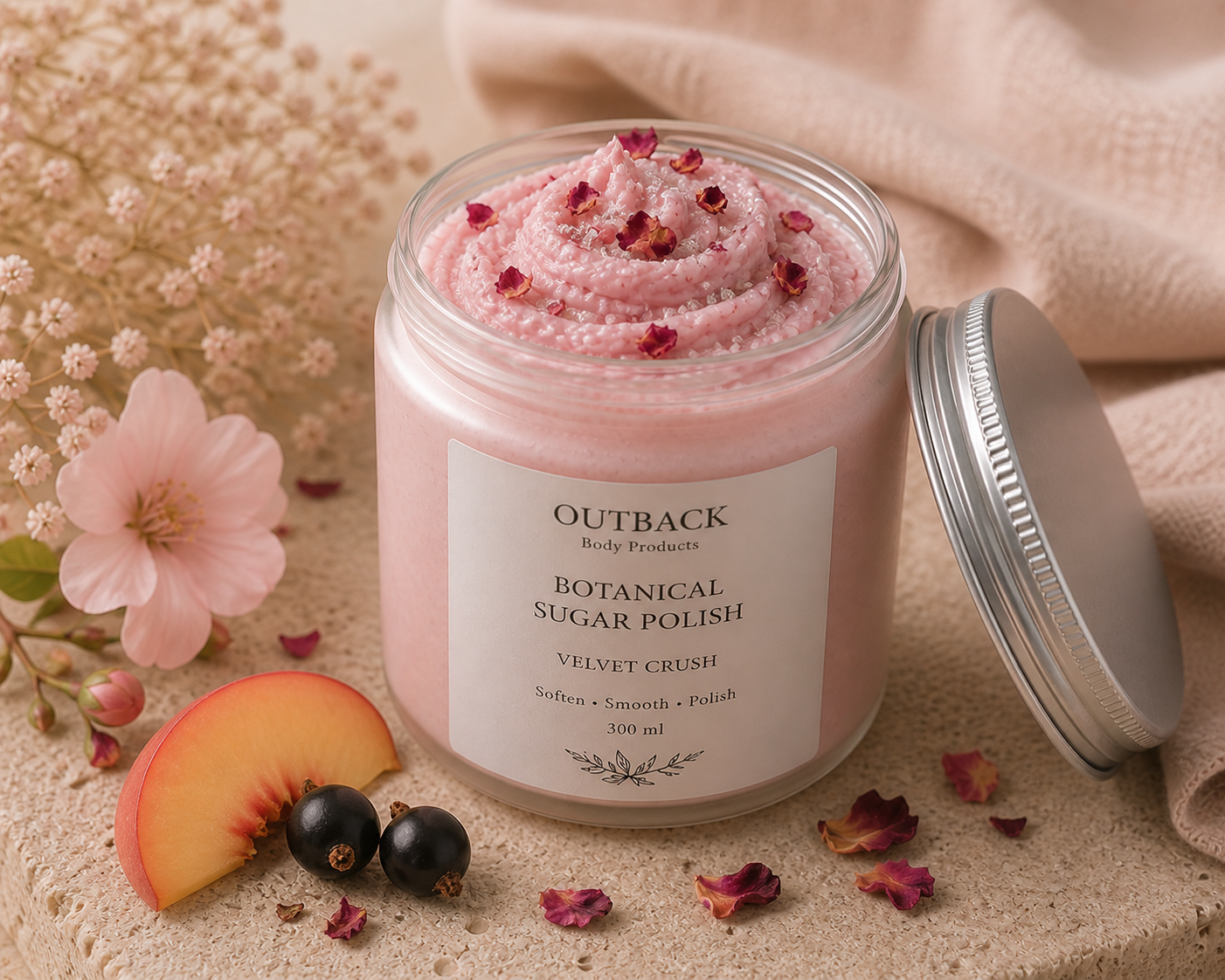 Handmade sugar polish by Outback Body Products